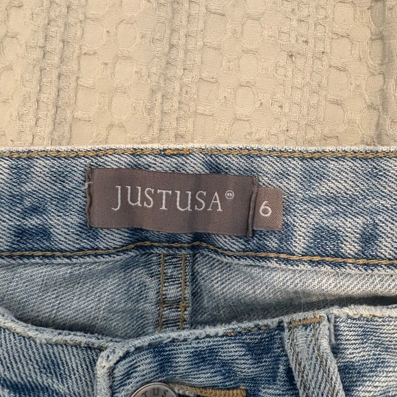 Just USA Light Blue Distressed Boyfriend Jeans - Picture 3 of 3